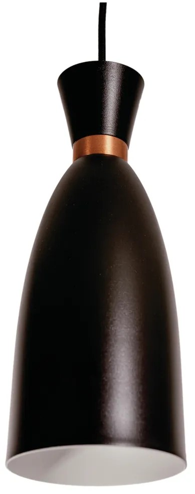 Pendente Look Ø11X27,7Cm 1Xe27 | Usina 16715/11 (PT - Preto Texturizado, BT - Branco Texturizado)