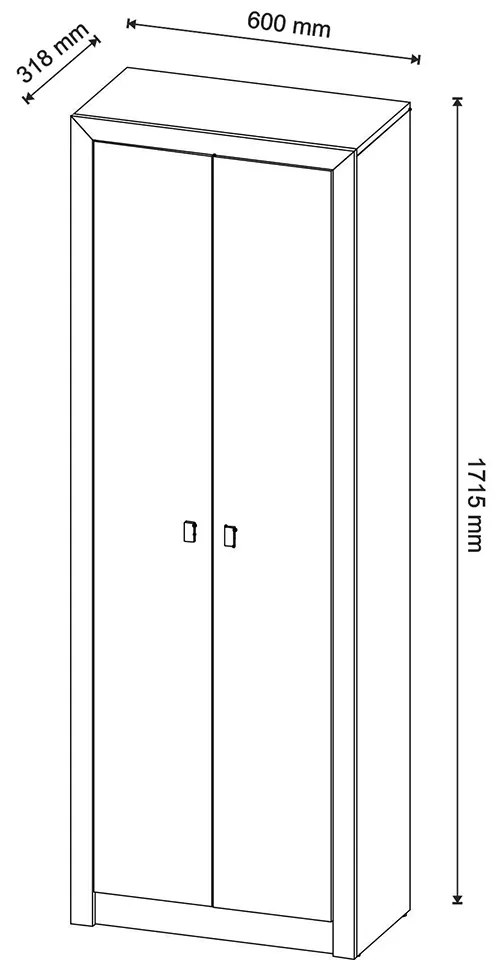 Armário Estante Alto para Escritório Home Office ME4105 MDP Rustico G69 - Gran Belo
