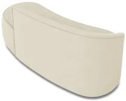 Sofá 3 Lugares Para Sala 180cm Orgânico Wendi Suede Bege I01 - Mpozen