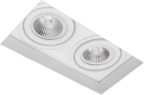 Plafon De Embutir Retangular Branco No Frame Ii