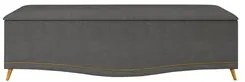 Calçadeira Baú King 195cm com Tachas Imperial J02 Linho Grafite - Mpoz