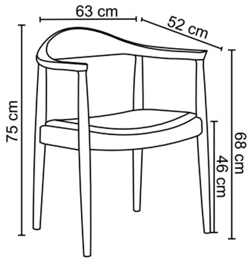 Kit 6 Cadeiras Decorativas Sala e Escritório Colonial Madeira Bege G56 - Gran Belo