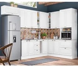 Cozinha Modulada de Canto Completa 13 Peças 14 Portas 100%MDF Liana H0