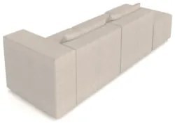 Sofá 4 Lugares 283cm Com Puff Esquerdo Fay Suede Bege Z55 - Mpozenat