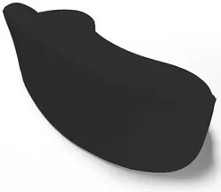 Sofá Living  4 Lugares 300cm Braço Esquerdo Mozart D06 Sintético Preto