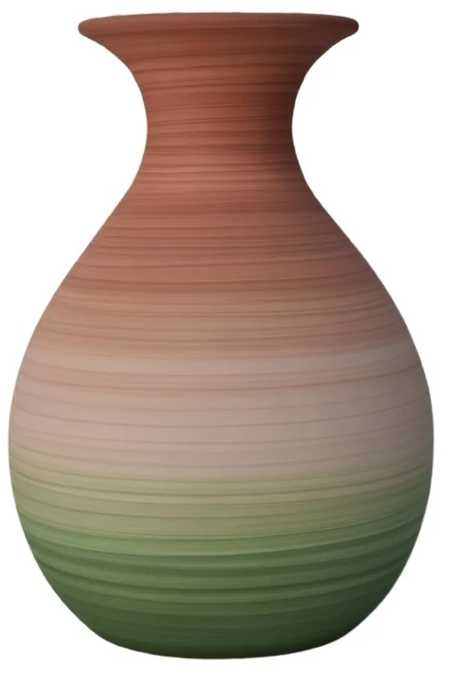 Vaso Bojudo com aba decorativo em Cerâmica - Miami Fosco