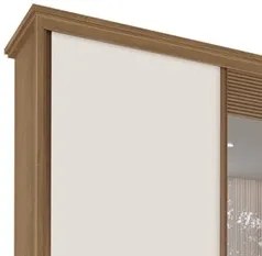 Guarda Roupa Casal 250cm 3 Portas Correr 1 Espelho Doratto F08 Freijó/