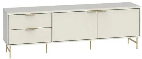 Rack Yves Cor Off White Fosco Pés Dourado 180cm - 71119 Sun House