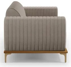 Sofá 150cm 2 Lugares Base Gold Molino D06 Linho C-370 Bege - Mpozenato