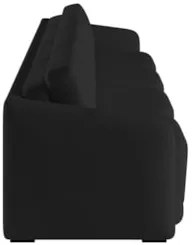 Sofá Cama Casal para Sala 436cm Polska Z08 Veludo Preto - Mpozenato