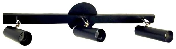 Spot Sobrepor Aluminio Preto Tubo