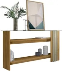 Aparador de Sala Com Prateleiras 150cm Fire Z10 Cumaru/Opala - Mpozena