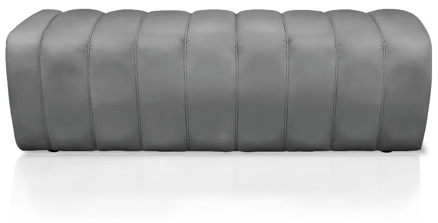 Calçadeira Olivia Casal 140 cm Veludo - D'Rossi - Cinza