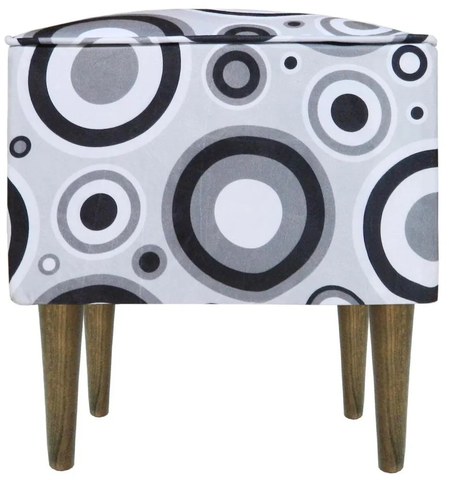 Puff Quadrado Milão Suprema em Suede com Pés Palito - Saturno