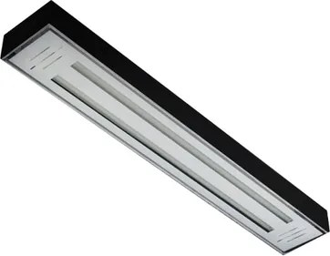 Plafon Sobrepor Aluminio Preto Valencia 65Cm