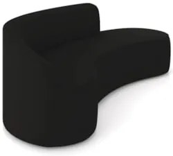 Sofá 4 Lugares Para Sala 220cm Orgânico Wendi Veludo Preto I01 - Mpoz