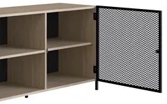 Rack Para TV Até 70 Pol. 2 Portas Pés Metálicos York Hanover/Preto - A