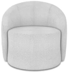 Sofá 4 Lugares 220cm Wendi e Poltrona Steve Boucle Cinza I01  - Mpozen