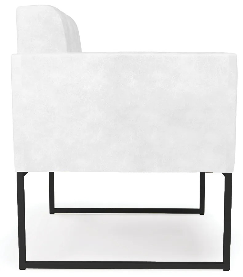 Poltrona Elisa Corano Base Metálica Preto - D'Rossi - Branco