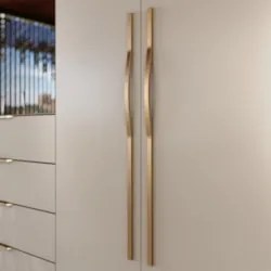 Guarda Roupa Casal 262cm Com Espelho Giard D02 Amêndola/Nude - Mpozena