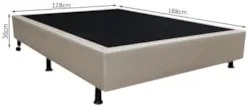 Base Box para Cama Viúva 128x188cm Liz S05 Sintético Bege - Mpozenato