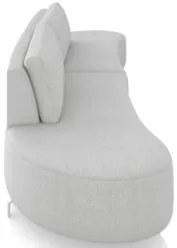 Sofá 3 Lugares 220cm Orgânico Pé Ferro Nagai Bouclê Cinza Z55 - Mpozen