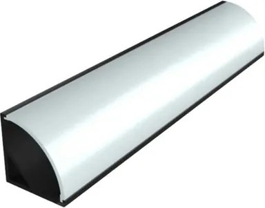 Perfil Sobrepor Para Fita De Led 100Cm Aluminio Preto Canto Way