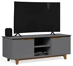 Rack para Sala Bancada de TV 55 Pol 139cm Flow Cinza - EJ Móveis