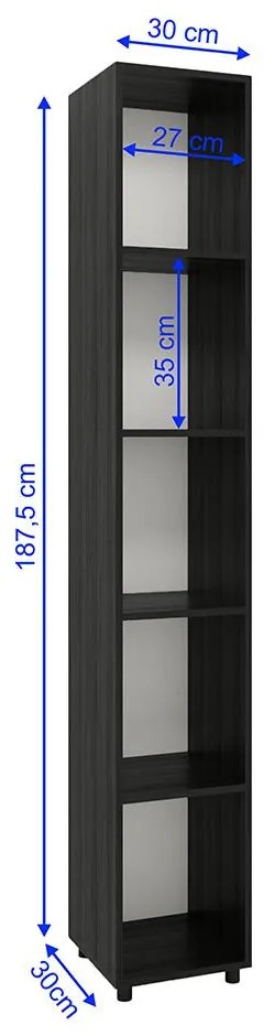 Estante Armário Livreiro Nichos Prateleiras Decoração Preto
