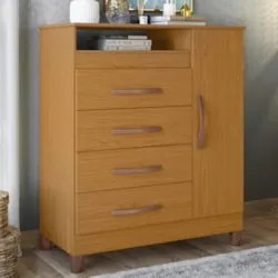 Cômoda Para Quarto 1 Porta 84cm Franci A02 Cinamomo - Mpozenato