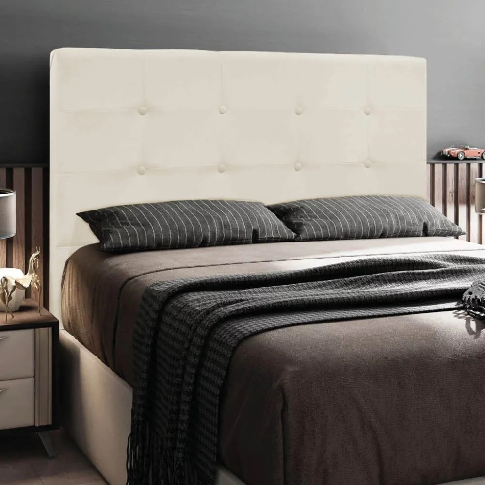 Cabeceira Casal Queen Cama Box 160cm para Quarto Luna Suede M11 - D'Rossi - Bege