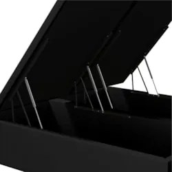 Base Cama Box Baú Casal Queen 158cm Hit Z04 Sintético Preto - Mpozenat