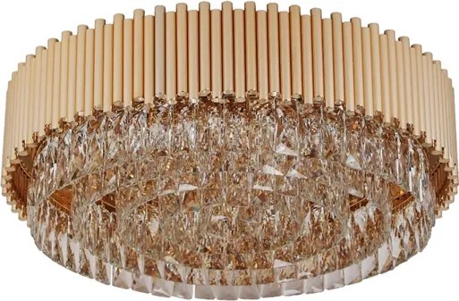 Plafon De Sobrepor Cristal Metal Ouro Frances Notre-Dame