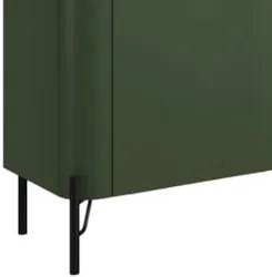 Rack TV 75 Pol 220cm 4 Portas Lisas Blen Musgo/Preto I06 - Mpozenato