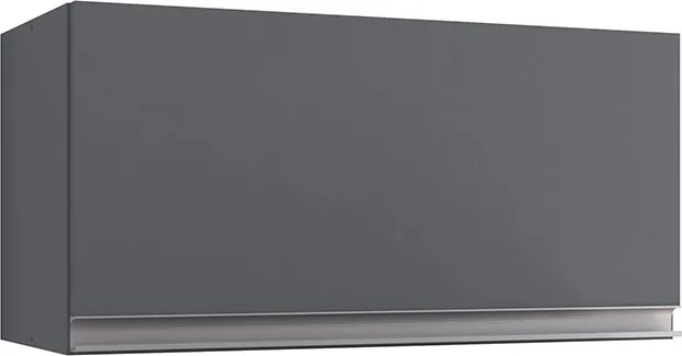 Armário Cozinha Aéreo Geladeira 60cm Basculante Leticia Cinza A01 - D'Rossi