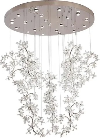 Pendente Metal Cristal Cromado Genesis