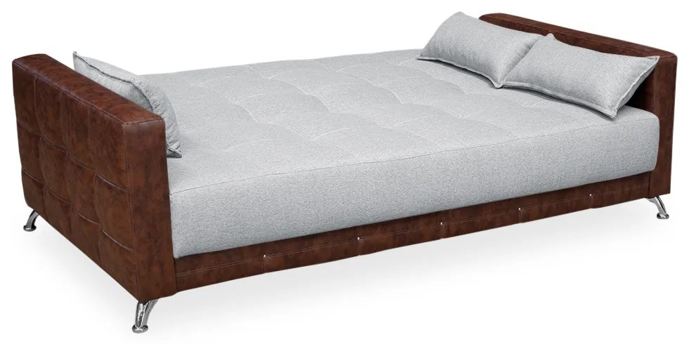 Sofá-Cama 2,00 m  3 Lugares Luxury - Linho Cinza Compose Whisky