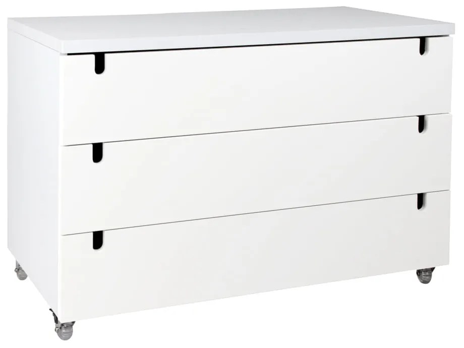 Módulo Contemporâneo 85cm com 3 Gavetas Lacca Acetinada - Branco