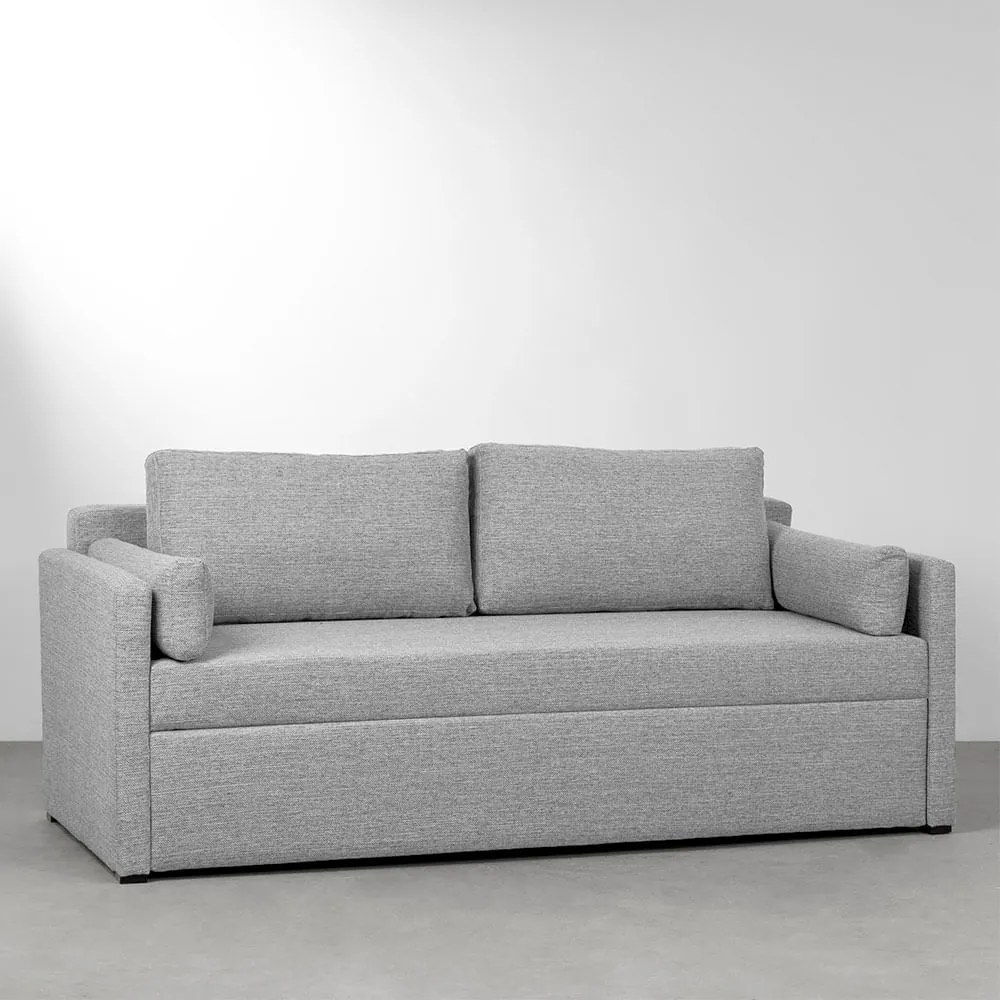 Sofá-Cama Lipo Trama Larga Grafite Mesclado - 2,02m