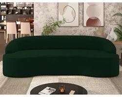 Sofá 3 Lugares para Sala de Estar Living 180cm Theo D06 Veludo Esmeral