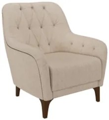 Kit 2 Poltronas Decorativas para Sala com Capitonê Pietà Z32 Linho Cru