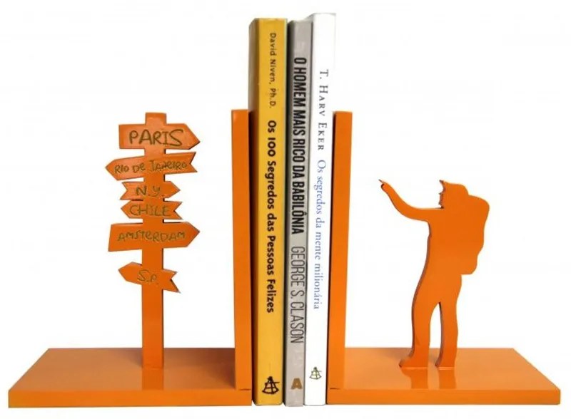 Aparador de Livros - Mochileiro - Laranja