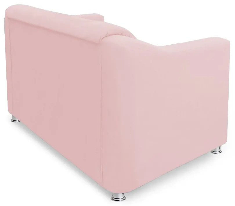 Namoradeira Cecilia 2 Lugares Suede Rosê 1,20 m Decorativa Sala Recepção