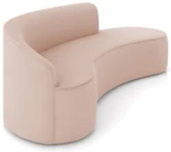 Sofá 4 Lugares Para Sala 220cm Orgânico Wendi Veludo Rose I01 - Mpoze