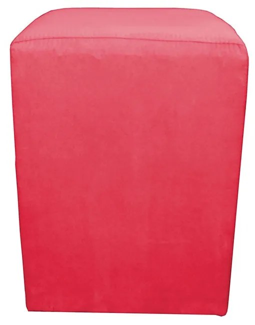 Puff Decorativo Dado 32 x 32 cm Suede Vermelho