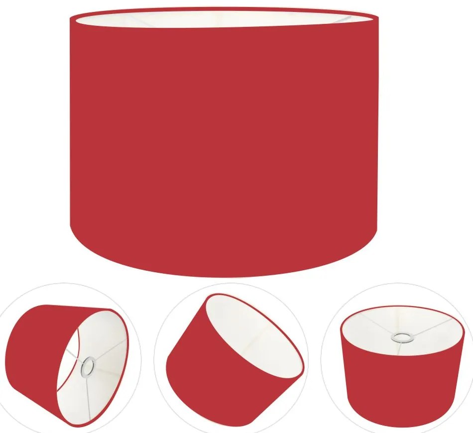 Cúpula abajur cilíndrica cp-8022 Ø45x30cm bordô