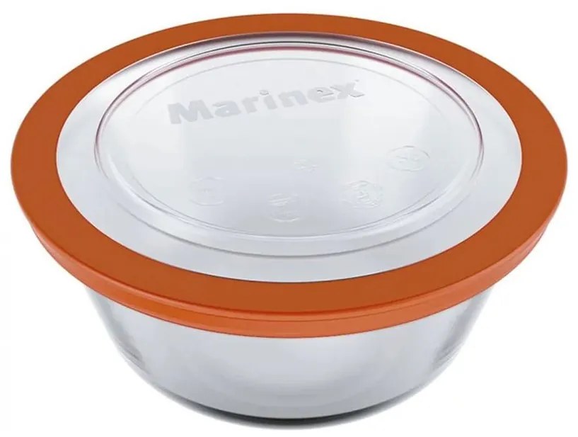 Tigela Redonda Com Tampa Plástica Marinex Pratica 1,2L