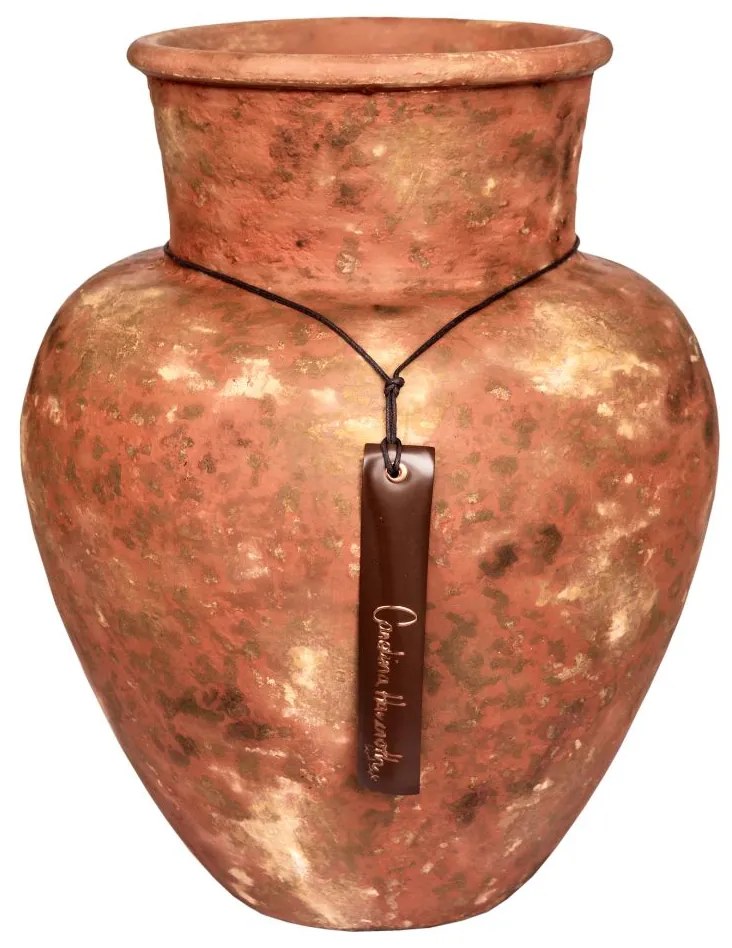 Vaso Cachepô Grande Liso Decorativo em Cerâmica - Michelângelo Alto Brilho