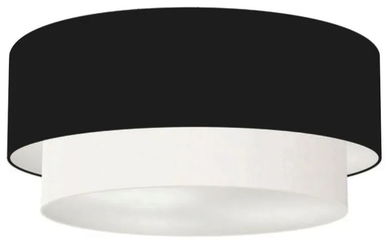 Plafon Para Banheiro Cilíndrico SB-3024 Cúpula Cor Preto Branco