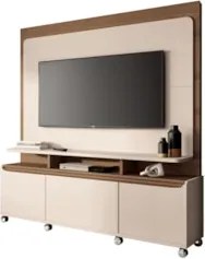 Estante Painel de TV 70 Pol 180cm Luma H01 Castanho/Off White - Mpozen